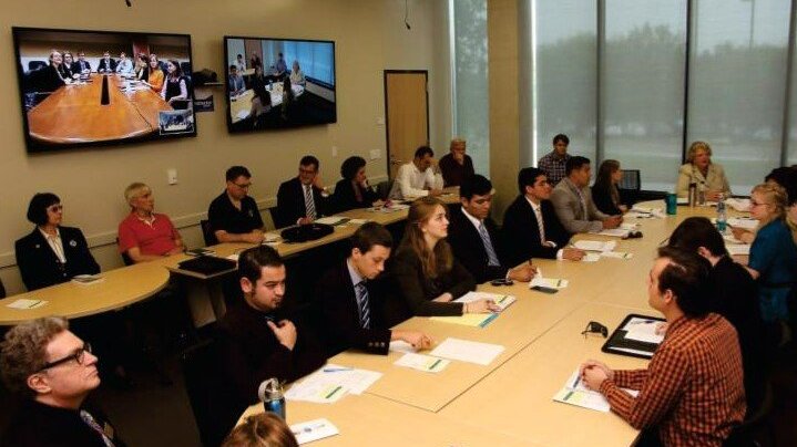 Students sitting at a seminar